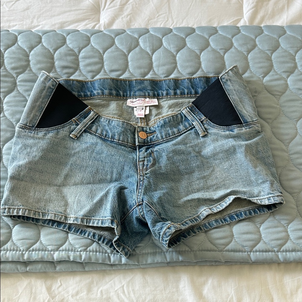Isabel Maternity by Ingrid & Isabel Light Blue Denim Jean Shorts